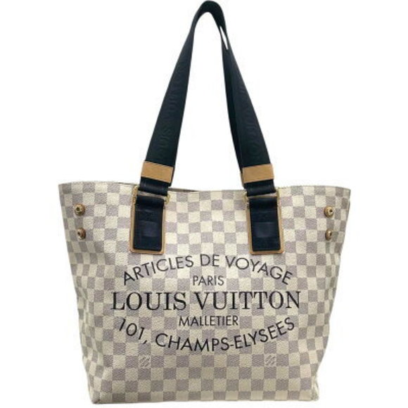 Louis Vuitton Plan Soleil Cabas Damier Azur White Tote Bag - Picture 2 of 9